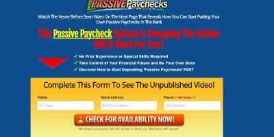 Passive Paychecks System Scam Review