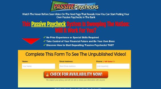 Passive Paychecks System Scam Review