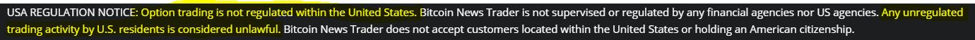 Bitcoin News Trader Disclaimer