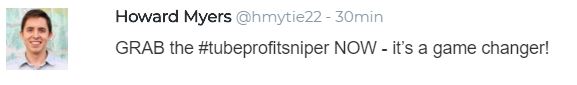 Tube Profit Sniper Fake Comment