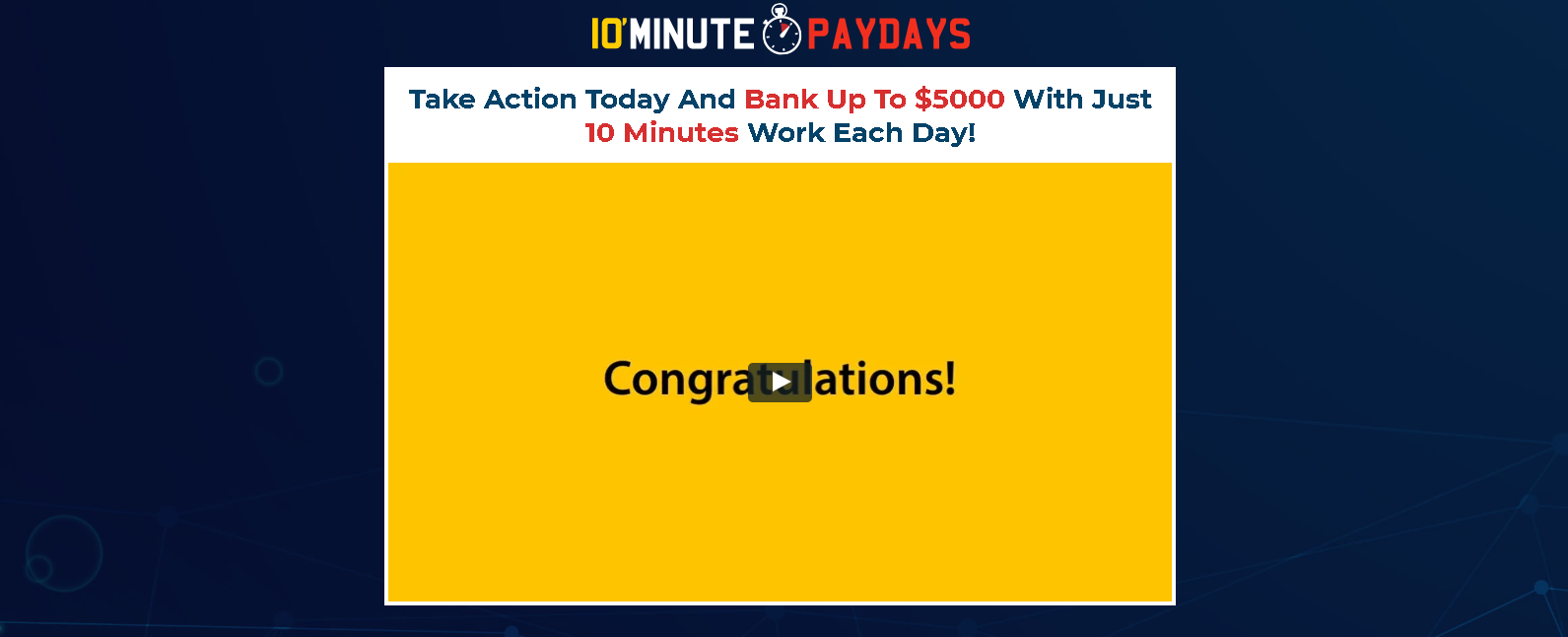 10 Minute Paydays Scam Review